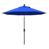 The Company Store Market Umbrella With Crank Lift In Pacific Blue