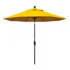 The Company Store Market Umbrella With Crank Lift In Sunflower Yellow
