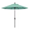 The Company Store Market Umbrella With Crank Lift In Teal/turquoise Blue