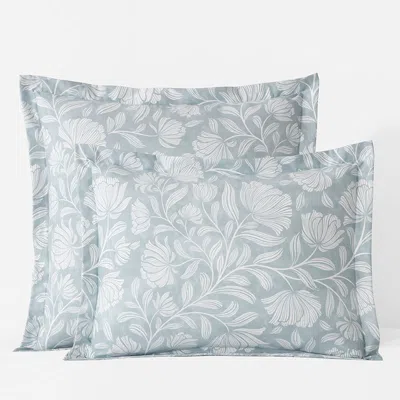 The Company Store Maytime Premium Smooth Wrinkle-free Sateen Sham In Blue Shadow