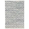 The Company Store Melange Diamond Handwoven Cotton Rug In Blue