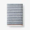The Company Store Mélange Stripe Reversible Cotton Bath Sheet In Blue/gray