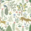The Company Store Menagerie Traditional Wallpaper In Green/white