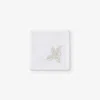 The Company Store Metallic Cocktail Napkins, Set Of 4 In White