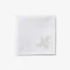 The Company Store Metallic Napkins, Set Of 4 In White