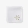 The Company Store Metallic Napkins, Set Of 4 In White