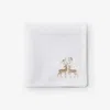The Company Store Metallic Napkins, Set Of 4 In White