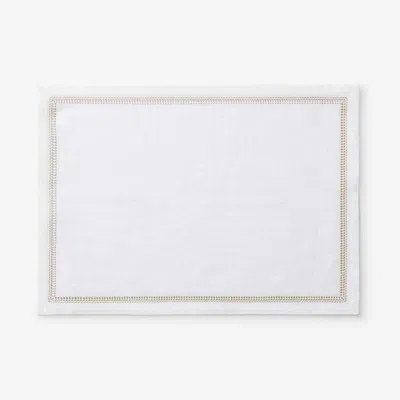 The Company Store Metallic Placemats, Set Of 4 In White
