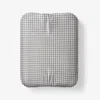 The Company Store Classic Stripes And Plaids Cool Yarn-dyed Cotton Percale Fitted Bed Sheet In Beige/blue