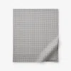 The Company Store Classic Stripes And Plaids Cool Yarn-dyed Cotton Percale Flat Bed Sheet In Beige/blue