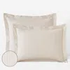 The Company Store Classic Stripes And Plaids Cool Yarn-dyed Cotton Percale Sham In Beige