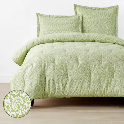 The Company Store Mini Garden Classic Cool Cotton Percale Comforter In Green