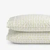 The Company Store Mini-prints Garment Washed Cotton Percale Pillowcase Set In Neutral