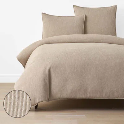 The Company Store Mini Waffle Duvet Cover In Beige