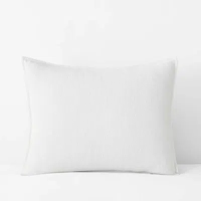 The Company Store Mini Waffle Sham In White