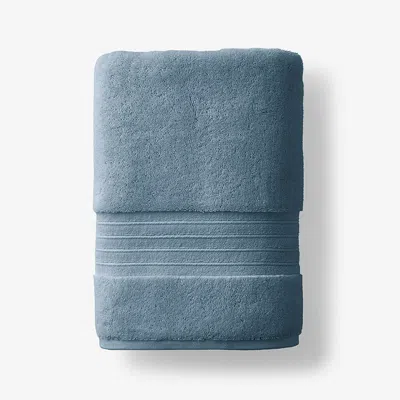 The Company Store Mirage Aegean Cotton Bath Towel In Smoky Blue