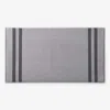 The Company Store Mirage Aegean Cotton Reversible Stripe Bath Mat In Gray
