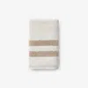 The Company Store Mirage Aegean Cotton Reversible Stripe Hand Towel In Sand