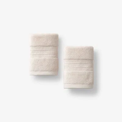 The Company Store Mirage Aegean Cotton Washcloths, Set Of 2 In Beige