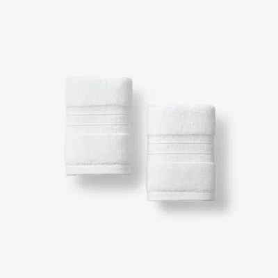 The Company Store Mirage Aegean Cotton Washcloths, Set Of 2 In White