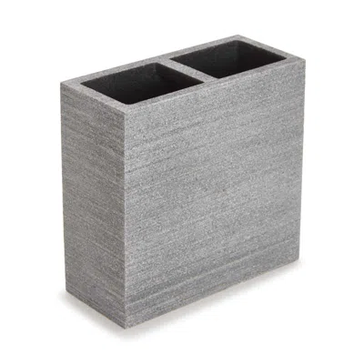 The Company Store Modern Toothbrush Holder In Gray