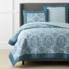 The Company Store Mona Reversible Quilt In Blue/white