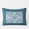 The Company Store Mona Reversible Quilted Sham In Blue/white