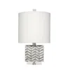 The Company Store Mosaic Mother-of-pearl Table Lamp In Gray