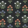 The Company Store Mughal Rose Traditional Wallpaper In Black