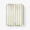 The Company Store Narrow Stripe Classic Cool Cotton Percale Fitted Bed Sheet In Green/white