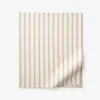 The Company Store Narrow Stripe Classic Cool Cotton Percale Flat Bed Sheet