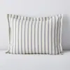The Company Store Narrow Stripe Classic Cool Cotton Percale Sham In Blue