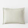 The Company Store Narrow Stripe Classic Cool Cotton Percale Sham In Neutral