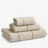 The Company Store Narrow Stripe Reversible Cotton Bath Sheet In Beige