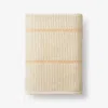 The Company Store Narrow Stripe Reversible Cotton Bath Sheet In Orange/coral