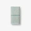 The Company Store Narrow Stripe Reversible Cotton Hand Towel In Green/teal/turquoise Blue