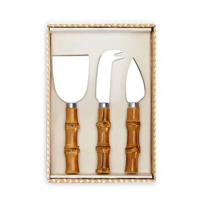 The Company Store Natural Bamboo Cheese Knives Set Of 3