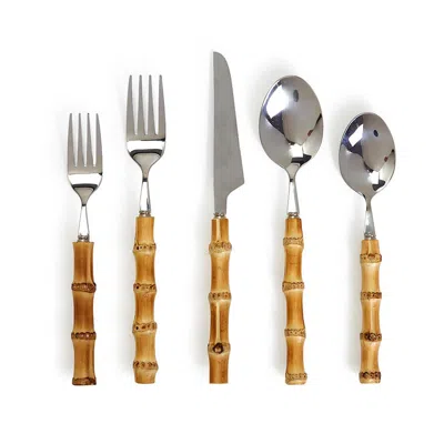 The Company Store Natural Bamboo Flatware 20 Pc Set