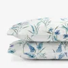 The Company Store Nature's Vine Classic Smooth Sateen Pillowcase Set In Blue/white