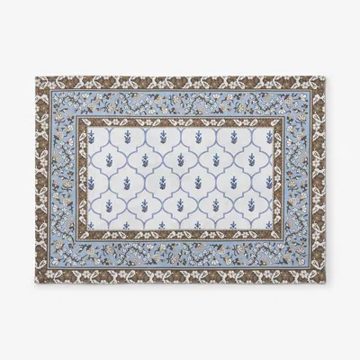 The Company Store Navya & Gulab Placemats, Set Of 4 In Blue/brown