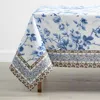 The Company Store Navya & Gulab Tablecloth In Blue/brown