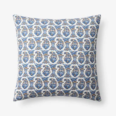 The Company Store Nisha Paisley Decorative Square Pillow Cover In Blue