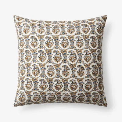 The Company Store Nisha Paisley Decorative Square Pillow Cover In Brown