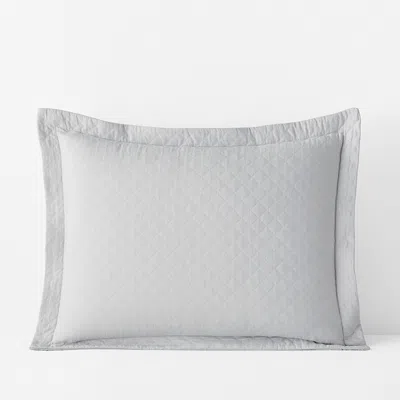The Company Store Norfolk Premium Smooth Egyptian Cotton Sateen Sham In Gray