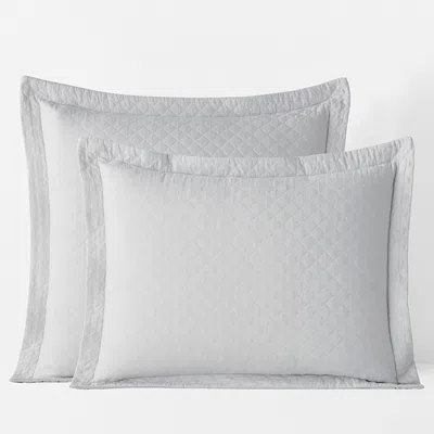 The Company Store Norfolk Premium Smooth Egyptian Cotton Sateen Sham In Gray