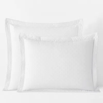 The Company Store Norfolk Premium Smooth Egyptian Cotton Sateen Sham In White