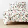 The Company Store Nutcracker Classic Cool Cotton Percale Comforter In Ivory/red