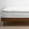 The Company Store Organic Cotton Sateen Featherbed Protector In White