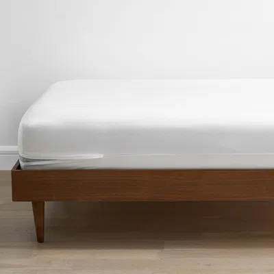 The Company Store Organic Cotton Sateen Mattress/box Spring Protector In White