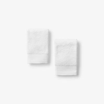 The Company Store Organic Cotton Washcloths, Set Of 2 In White